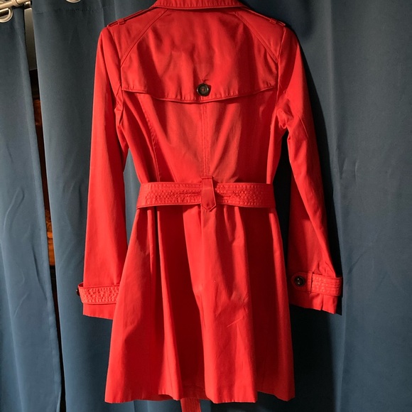 Macy’s INC Red Trench Coat 00ZMC309 - XS - Picture 2 of 10